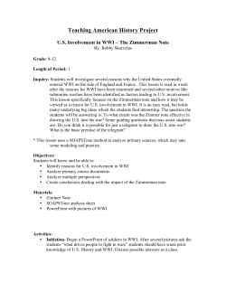 US Involvement in WWI - Teaching American History