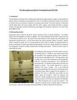The Benzophenone/Ketyl Tetrahydrofuran(THF) Still