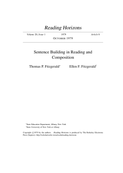 Sentence Building in Reading and Composition