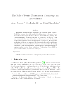 The Role of Sterile Neutrinos in Cosmology and
