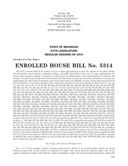 Public Act 196 of 2014 - Western Michigan University