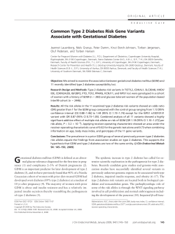 Common Type 2 Diabetes Risk Gene Variants Associate with