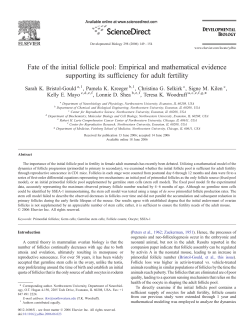 Fate of the initial follicle pool