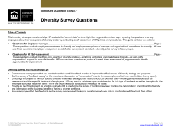 Diversity Survey Questions