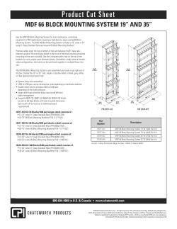 MDF 66 Block Mounting System 19" 35" 12577 12578