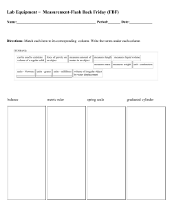 Lab Equipment &ndash; Measurement-Flash Back Friday
