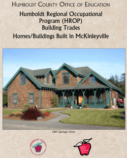 Humboldt Regional Occupational Program (HROP) Building Trades