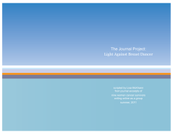 The Journal Project: Light Against Breast Dancer
