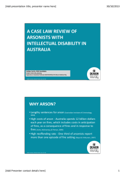 A case law review of arsonist with ID in Aust.