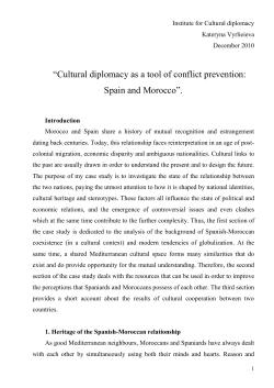 Cultural Diplomacy as a tool of Conflict Prevention