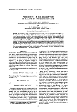 acidization-ii. the dissolution of calcite in hydrochloric acid