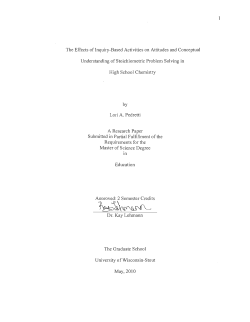 The Effects of Inquiry-Based Activities on Attitudes and