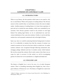 chapter 4 genesis of contract law