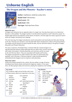 Dragon and the Phoenix teacher`s notes