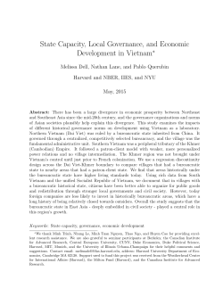 State Capacity, Local Governance, and Economic