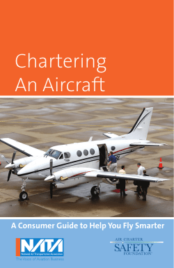 Chartering An Aircraft - National Air Transportation Association