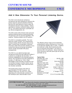 CM-3 Information sheet