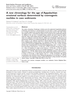 A new chronology for the age of Appalachian erosional surfaces