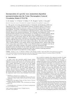 Incorporation of a gravity wave momentum deposition
