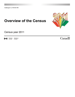 Overview of the Census - University of Toronto`s Data Library
