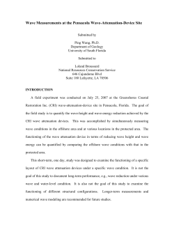 Wave Measurements at the Pensacola Wave-Attenuation