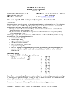 COMM 184 - College of Charleston