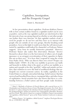 Capitalism, Immigration, and the Prosperity Gospel