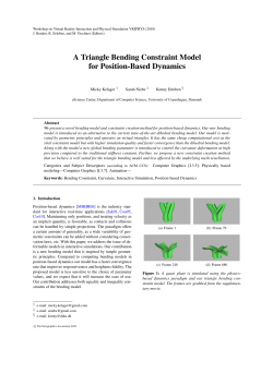 A Triangle Bending Constraint Model for Position