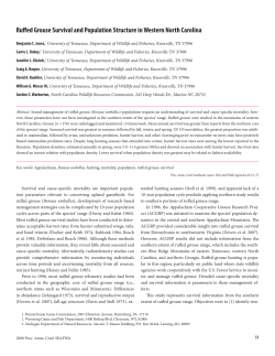 Rufied Grouse Survival and Population Structure in Western North