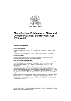 Classification (Publications, Films and Computer