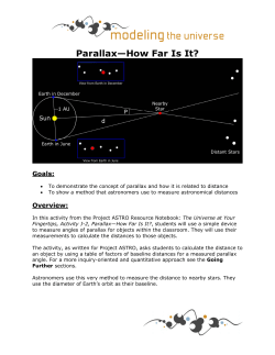 Parallax&mdash;How Far Is It?