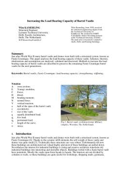 Increasing the Load Bearing Capacity of Barrel Vaults Summary 1