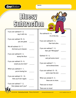 Bluesy Subtraction
