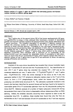 Deletion analysis of a unique 3`splice site indicates that alternating