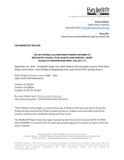 Press Contact: Oliver Saria, Producer (323) 819