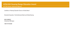 Elemental Encounters: The Architectural Detail and Elderly Housing