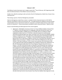 Minutes - Williams County