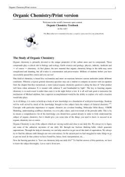 Organic Chemistry/Print version