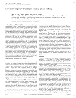 Locomotor sequence learning in visually guided walking