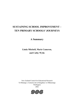 ten primary schools` journeys: A summary