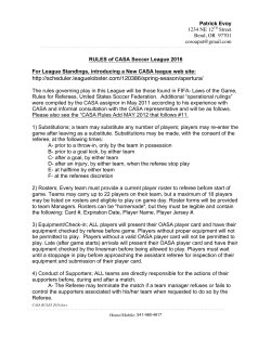 CASA  - Central Oregon Soccer Officials Association