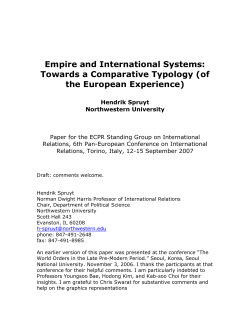 Empire and International Systems - European International Studies