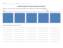 3 George Washington Timeline Summative Assessment