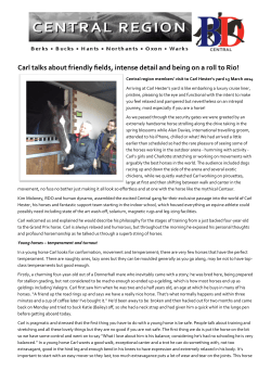 Carl talks about friendly fields, intense detail and