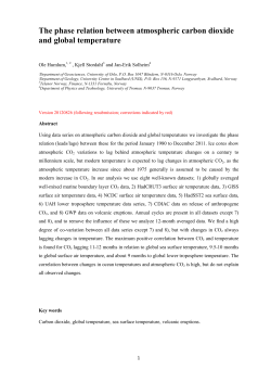 The phase relation between atmospheric carbon dioxide and global