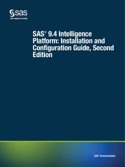 SAS &reg; 9.4 Intelligence Platform Installation and