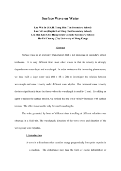 Surface Wave on Water