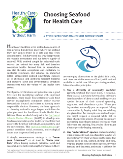 HCWH -Choosing Seafood for Health Care