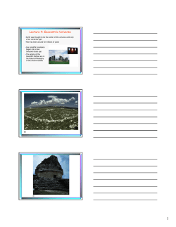 Lecture 4: Geocentric Universe