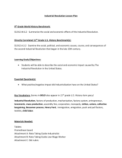 SS.912.W.6.2 - Industrial Revolution